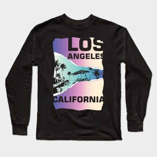 los angles california Beach torn Poster Long Sleeve T-Shirt